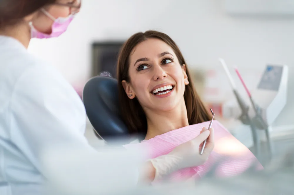 Dentist with a patient